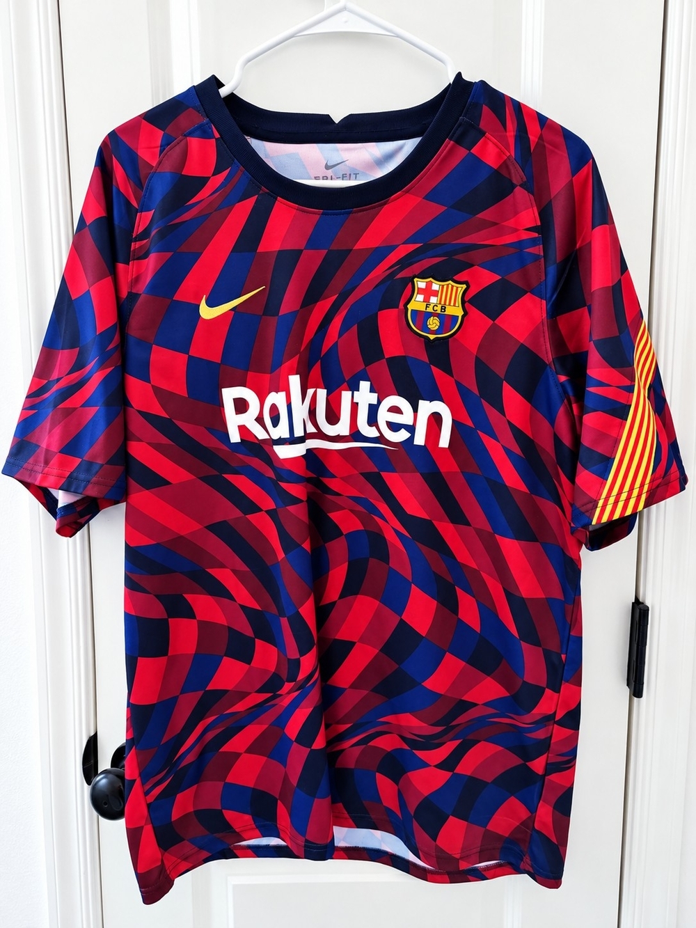 Nike Kids' Red & Blue FC Barcelona Soccer Jersey with Rakuten Logo